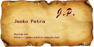 Jesko Petra névjegykártya